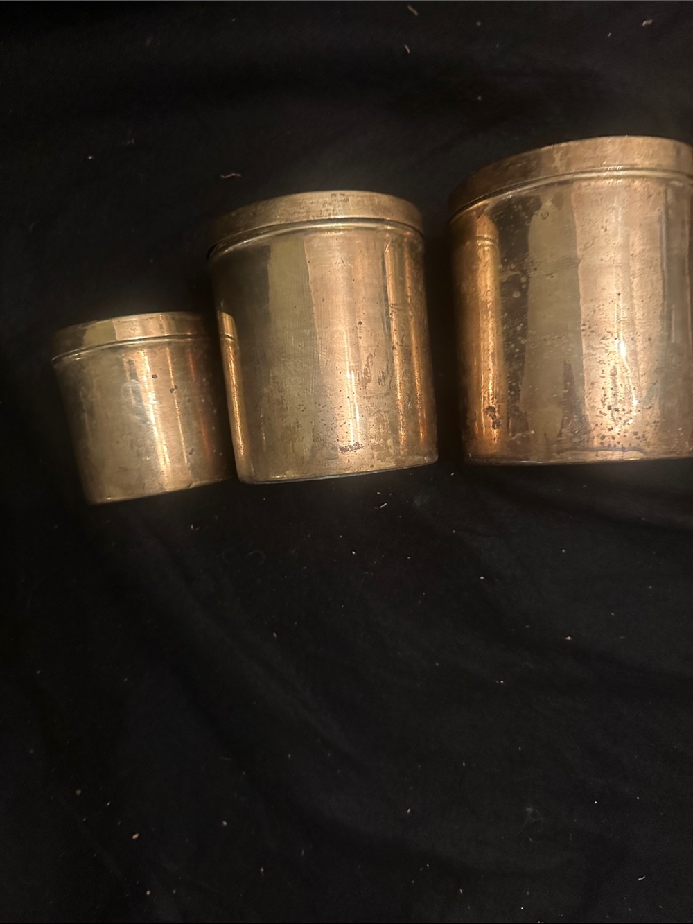 Brass Finish Nesting Canister Set - Home Accents